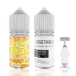 Набор компонентов для самозамеса солевой заправки Crazy Juice Mango Ice 30 мл 0-50 мг Манго с прохладой (11991)