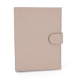 Обложка на паспорт 3459 кожаная с карманом для денег розовая