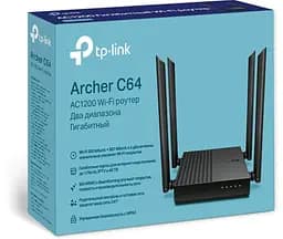 Маршрутизатор бездротовий - роутер TP-LINK Archer C64 - мініатюра 4