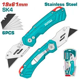 Ніж TOTAL THT5136288 висувне лезо 61x19мм, довжина 180мм