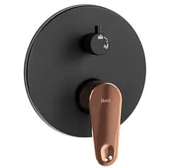 Душова система прихованого монтажу Rea Mild + Box black rose gold REA-P9143, Чорний - мініатюра 5