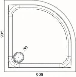 Душовий піддон AM.PM Bliss Solo Slide 90x90 W56T-315-090W - мініатюра 3