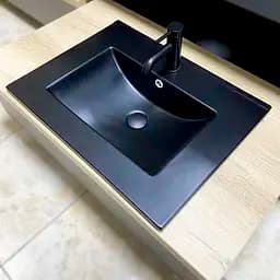 Умивальник VBI Ferrara 60 black matt врізний VBI-018042, Чорний матовий - мініатюра 4