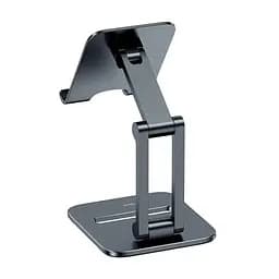 Настільна підставка для телефону та планшету Baseus Desktop Biaxial Foldable Metal Stand LUSZ000013 Grey - мініатюра 2