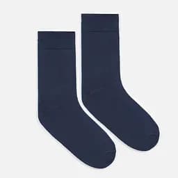 Шкарпетки чоловічі однотонні класичні високі безшовні якісні ORGANIC cotton JILL ANTONY Синій, 39-41