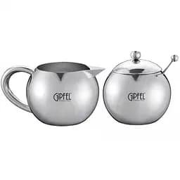 Набір для сервірування Gipfel Oreole: цукорниця з ложкою 370 мл + молочник 14х9.3х7 см (9832)