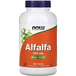 Натуральна добавка NOW Alfalfa 650 mg, 500 таблеток