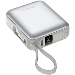 УМБ Choetech 10000mAh 35W PD3.0 USB-C In/Out, LED Display, with buid-in type-C cabel серая (B832-GY)
