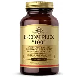 Вітаміни та мінерали Solgar B-Complex 100, 100 таблеток