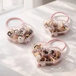 Набір аксесуарів для волосся в боксі серце 4 в 1