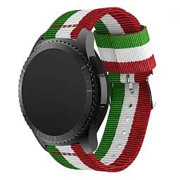 Тканинний ремінець Watchbands Cloth для Samsung Gear S3 Frontier - червоно-зелений (WB007CLOTHREDGREENS3F)