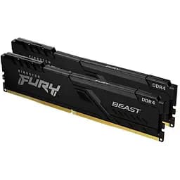 Модуль пам'яті для комп'ютера DDR4 16GB (2x8GB) 3200 MHz Black Kingston Fury (ex.HyperX) (KF432C16BBK2/16WP)