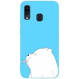 Чохол-накладка Toto Matt TPU 2 mm Print Case Samsung Galaxy A20/A30 #57 Bear Tongue Sky Blue