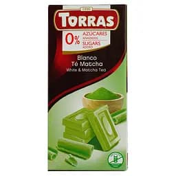 Шоколад белый Torras с чаем матча без сахара 75 г