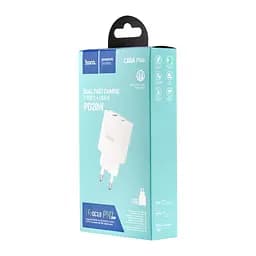 Мережевий зарядний пристрій Hoco C80A Plus Rapido PD20W + QC3.0 charger ( EU ) Білий - мініатюра 2