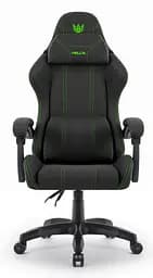 Комп'ютерне крісло Hell's HC-1014 Black-Green тканина - мініатюра 2