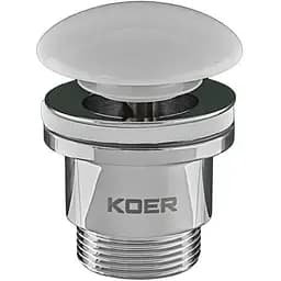 Донний клапан Koer PW-01-11 Click-Clack універсальний KR3405, Білий