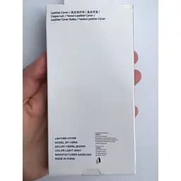 Оригінальний шкіряний чохол Leather Cover для Samsung Galaxy S22 Plus EF-VS906LJEGRU S906 Light Gray - мініатюра 4