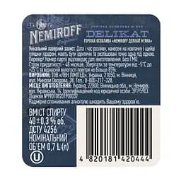 Горілка особлива Nemiroff Originals Делікат м'яка 40% 0.7 л - мініатюра 5