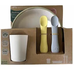 Набір посуду Bebe Confort Happy Mealtime: тарілка + стакан + ложки, 2 шт. (3105201180)