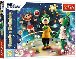 Набір Пазли - (100 елм.) Глітерні - "Надобраніч" / Сім'я Трефликів