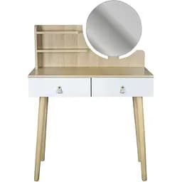 Туалетний столик Jumi Scandi з шухлядами шкіряні ручки світлий бук