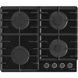 Варильна поверхня Gorenje газова на склі, 60см, чавун, чорний