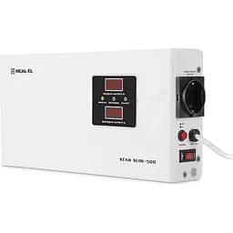 Стабілізатор напруги Real-El Stab Slim-500 White [EL122400006] [112015] - мініатюра 3