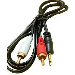Кабель-переходник звуковой 3.5 мм M - 2xRCA M 1.5 м черный (B00725)
