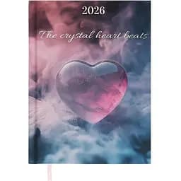 Ежедневник датированный Buromax Romantic 2026 полиграфический A5 аквамарин (BM.2170-17)