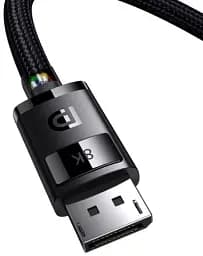 Кабель Baseus High Definition Series DP 8K to DP 8K Adapter Cable 2m B00633706111-02 Black - мініатюра 3