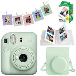 Набір камера Fujifilm Instax Mini 12, Фотопапір 20шт, Чохол, Фотоальбом на 64 фото, Фоторамки