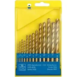Набір свердел по металу Sthor HSS титанові 2-8 мм 13 шт. (22310)