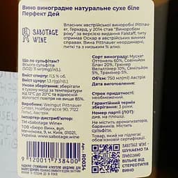 Вино Pittnauer Perfect Day біле сухе 0.75 л - мініатюра 3