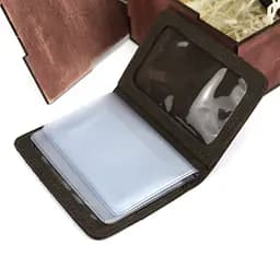Подарунковий набір чоловічий  в коробці Handycover №46 (коричневий) ключниця, обкладинка на документи і паспорт - мініатюра 5