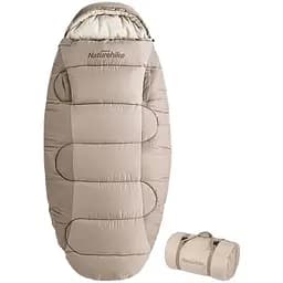 Спальний мішок овальний Naturehike PS200 NH20MSD03 правий бежевий