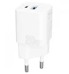 СЗУ Proove Silicone Power Plus 20W USB-C + USB-A White (WCSP2011002) - мініатюра 2