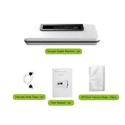 Вакууматор BioloMix Vacuum Sealer W300 для професійної якості та свіжості продуктів (Білий) - мініатюра 7