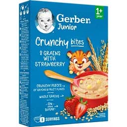 Дитяча каша суха швидкорозчинна Gerber Мультизлакова з хрусткими пластівцями та шматочками полуниці від 1 року 200 г - мініатюра 3