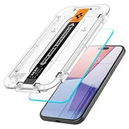 Захисне скло Spigen Glas.TR EZFIT HD для iPhone 16 | 15 (AGL06907) - мініатюра 2