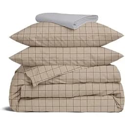 Комплект постільної білизни Cosas Beige geometry Євро бежевий (CellAshbeige_El-Grey_200) - мініатюра 1