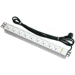 Блок живлення 19" 1U Conteg 9 x Schuko без вимикача кабель 3 м (DP-RP-09-SCHU)