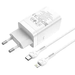 Адаптер мережевий Hoco Type-c to Lightning Cable Astral N23 |2Type-C, 45W/3A, PD/QC| - мініатюра 3