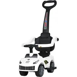 Дитяча каталка-толокар Bambi Racer M 5728L-1 з батьківською ручкою білий