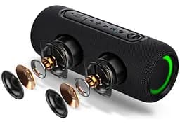 Портативна колонка REAL-EL RX715 10 W Bluetooth TWS, RGB, Black - мініатюра 7