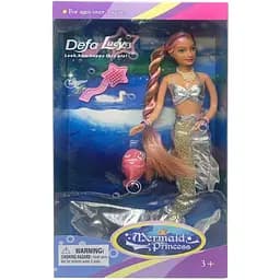 Детская кукла Русалка Bambi 20983 меняет цвет волос Серебристый