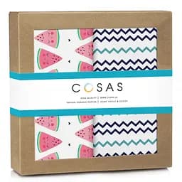 Пелюшки багаторазові Cosas дитячі Watermelon CS2 2 шт., 80х100 см, бірюзові