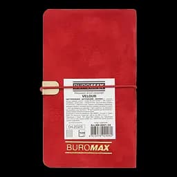 Щотижневик датований Buromax Velour 2026 85 x 153 мм штучна шкіра червоний (BM.2891-05) - мініатюра 3