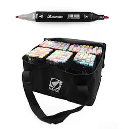 Набор скетчмаркеров двусторонних Josef Otten, 168 шт., 168 цветов, круглый/скошенный наконечник, в сумке