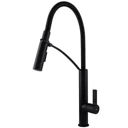 Змішувач для кухні TOPAZ MODERNO TMD 8818-H23-BL чорний матовий з лійкою душем